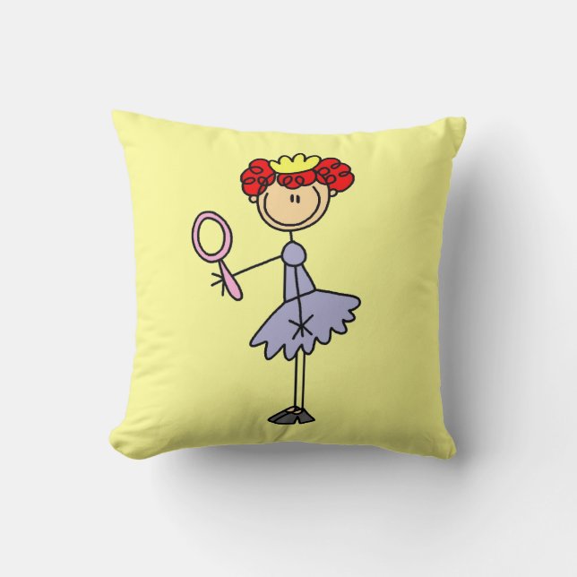 Rote behaarte Prinzessin Kissen (Vorderseite)