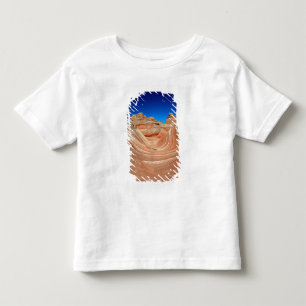 Rote, beige und gelbe Streifen im Wind und Kleinkind T-shirt