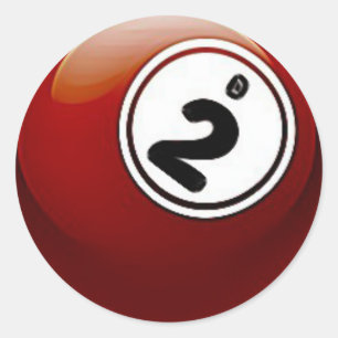 Rote BINGO Ball-Aufkleber Runder Aufkleber