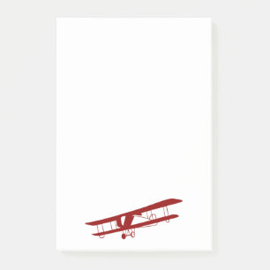 Rote Biplane-it-Notes Post-it Klebezettel
