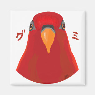 Rote Birne "GUMI" Magnet