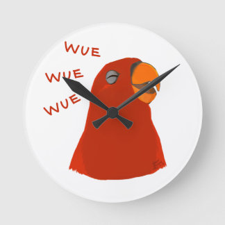 Rote Birne "GUMI" wuewue..... Runde Wanduhr