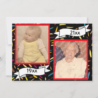 Rote Blase Letter 80. Geburtstagsfeier Einladung