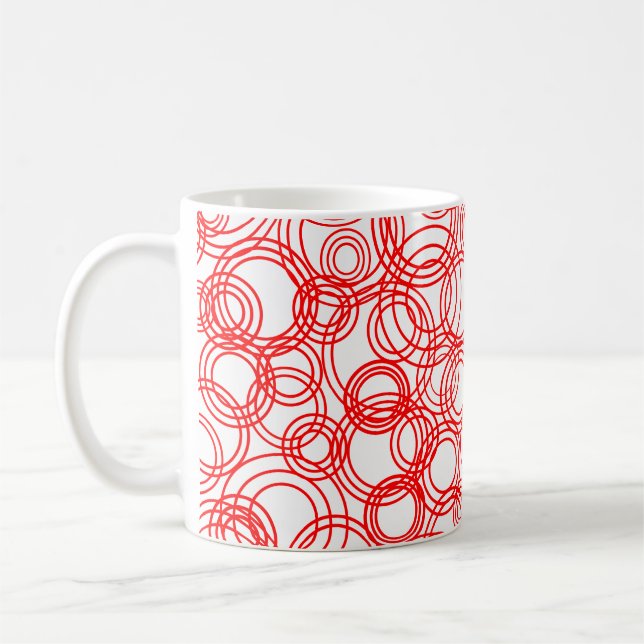 Rote Blasen Kaffee Tasse (Links)