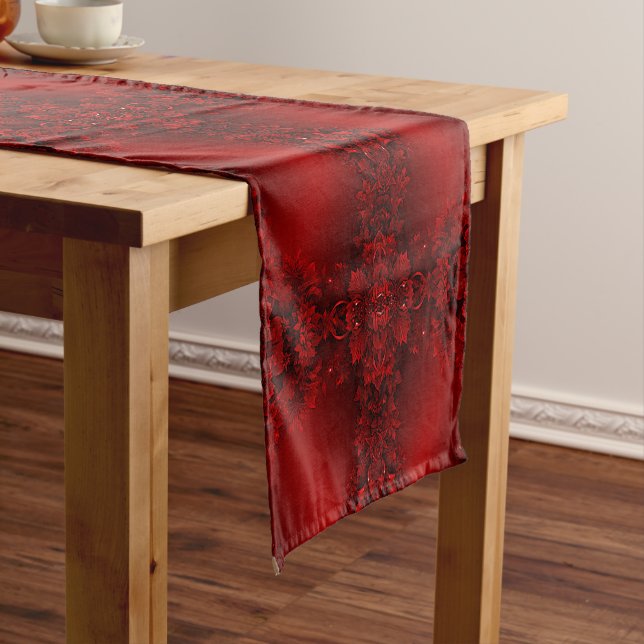 Rote Blätter Blumentisch-Runner Mittelgroßer Tischläufer (Beispiel)