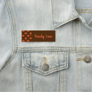 Rote Blätter individuelle Name braun Namensschild