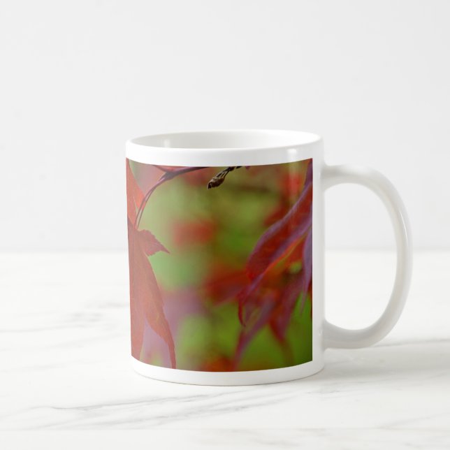 Rote Blätter Kaffeetasse (Rechts)