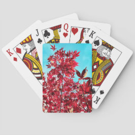 Rote Blätter Spielkarten