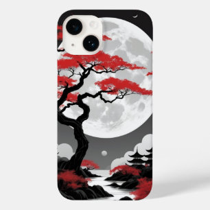 rote Blätter und Vollmond Case-Mate iPhone 14 Hülle