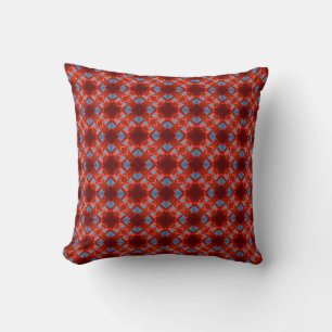 Rote Blau-Burgunder-Schatten Crisscross-Kleine Fli Kissen