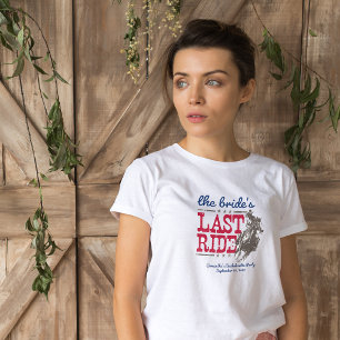Rote & Blaue Braut Letzter Ritt Junggesellinnenabs T-Shirt