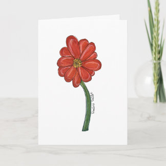 Rote Blume Blank Karte