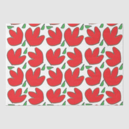 Rote Blume Blumenmuster Seidenpapier