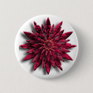 rote Blume Button