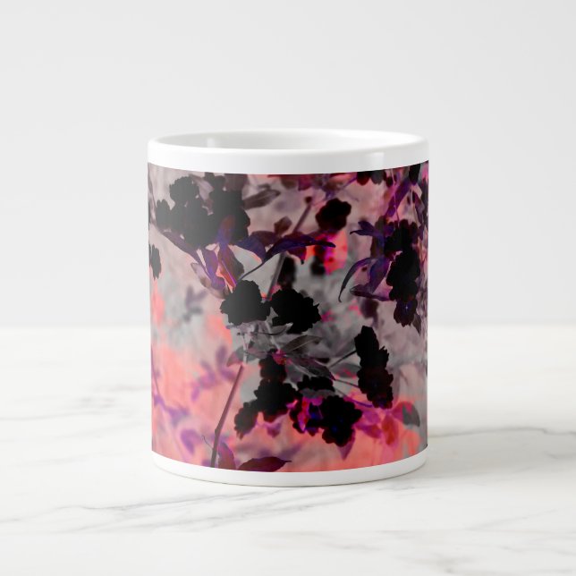 Rote Blume Design Grafikart Jumbo-Tasse (Vorderseite)