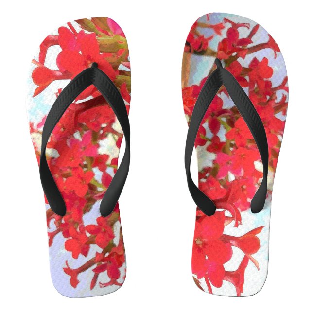 Rote Blume Flip Flops (Fußbett)