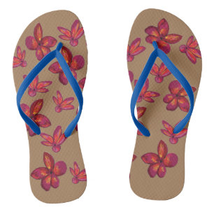 Rote Blume Flip Flops