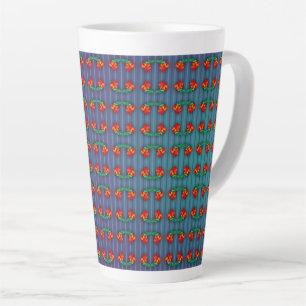 Rote Blume got die Blues Milchtasse