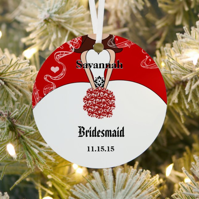 Rote Blume Gown Bridesmaid Weihnachtsschmuck (InSitu)