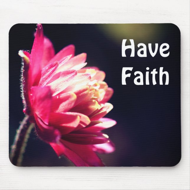 Rote Blume haben Vertrauen Inspiration Mousepad (Vorne)