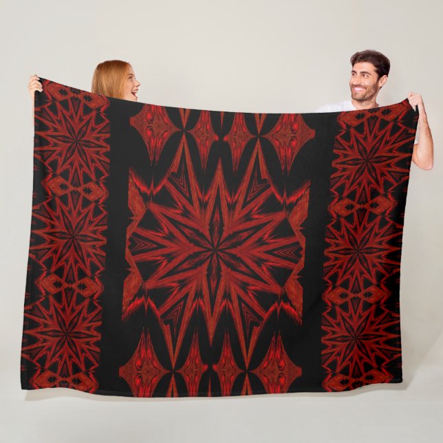 Rote Blume im Schwarzen Fleecedecke (Beispiel)