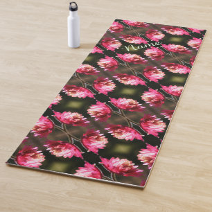 Rote Blume im Sonnenlicht Personalisiert Yogamatte