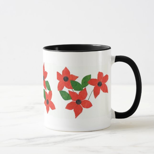 Rote Blume Kaffee Tasse - Blume Power (Rechts)