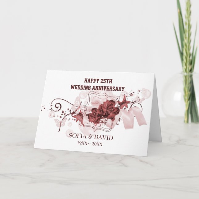 Rote Blume Karte (Vorderseite)