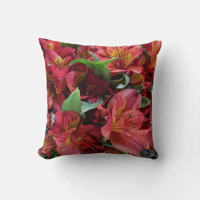 Rote Blume Kissen (Vorderseite)