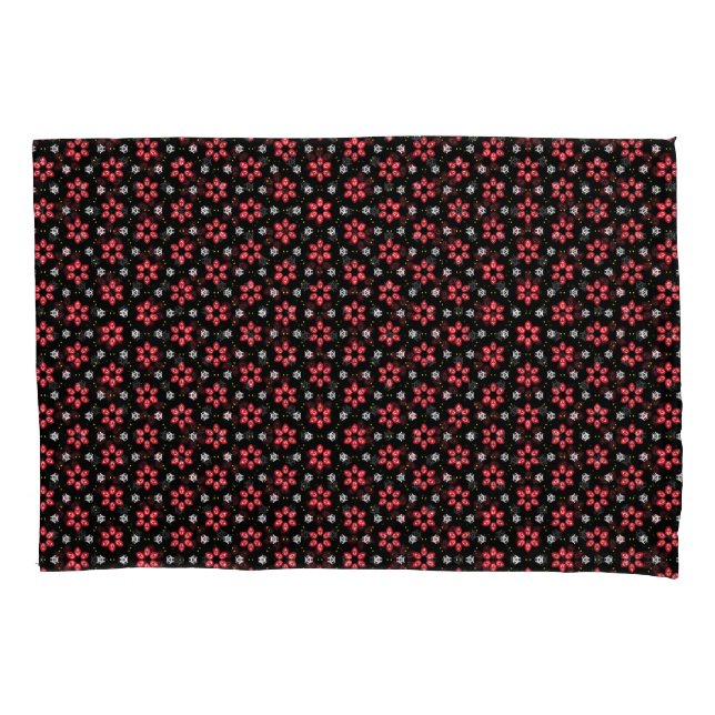 Rote Blume Kissenbezug (Vorderseite)