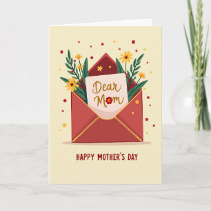 Rote Blume Liebe Mama Karte