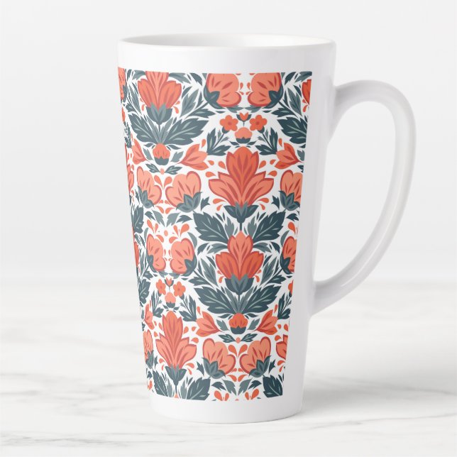 Rote Blume Milchtasse (Rechts)