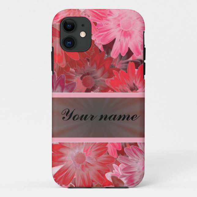 Rote Blume mit Band Case-Mate iPhone Hülle (Rückseite)