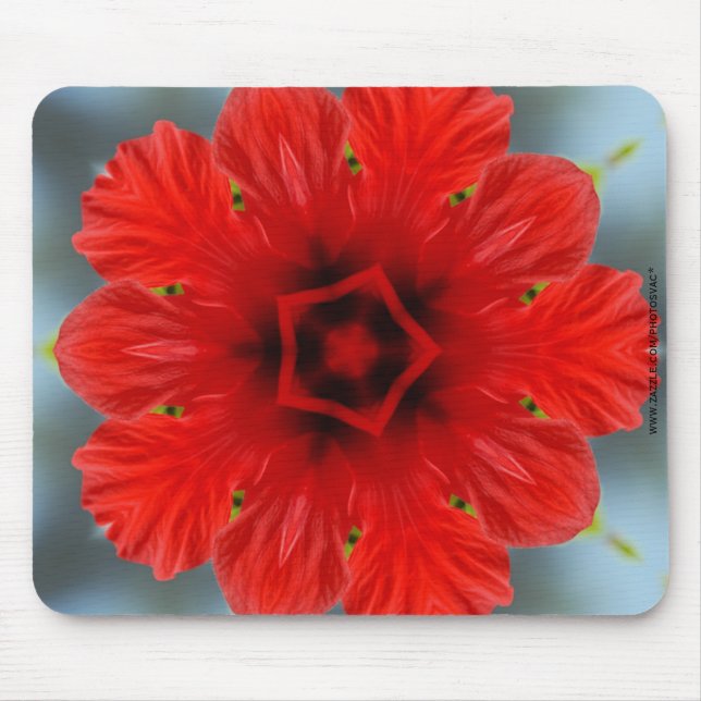 Rote Blume Mousepad (Vorne)