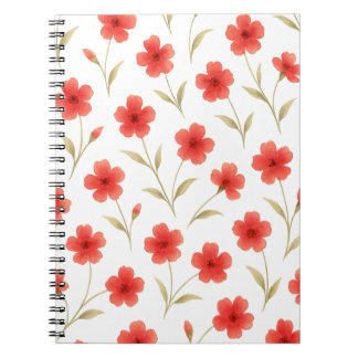 Rote Blume Notizblock