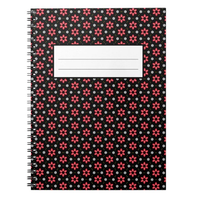 Rote Blume Notizblock (Vorderseite)