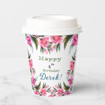 Rote Blume Papiertasse