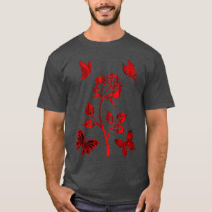 Rote Blume Pastellfarben Kunst, Pastellfarben, Pas T-Shirt