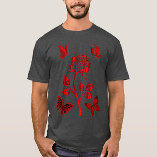 Rote Blume Pastellfarben Kunst, Pastellfarben, Pas T-Shirt
