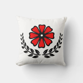 Rote Blume - Polyester-Kissen 16" x 16" Kissen
