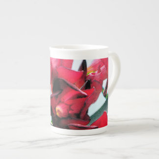 Rote Blume Prozellantasse