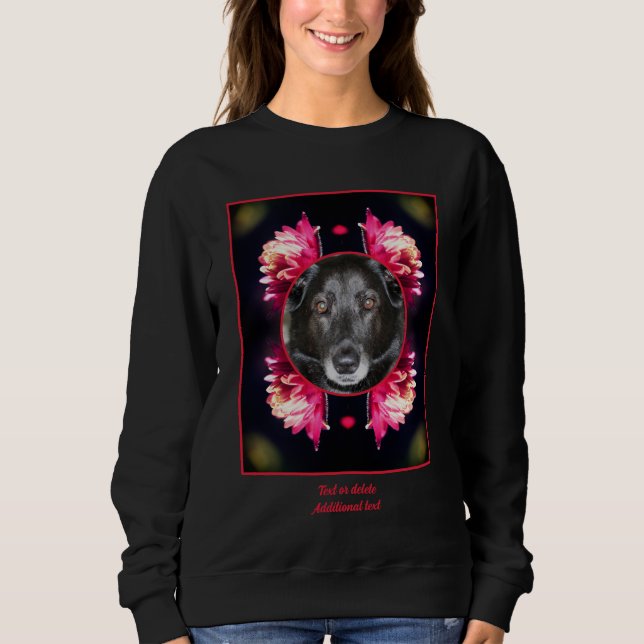 Rote Blume Rahmen Erstellen Sie Ihr eigenes Foto f Sweatshirt (Vorderseite)