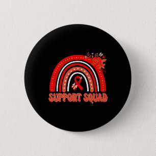 Rote Blume Regenbogen-Blutkrebs-Bewusstseinsunters Button