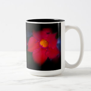 Rote Blume Roter Wein Zweifarbige Tasse