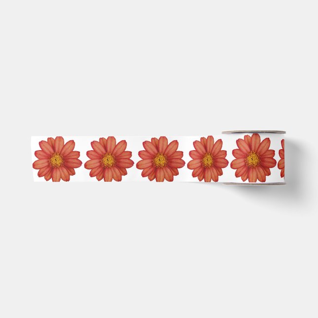 rote Blume Satinband (Vorderseite)