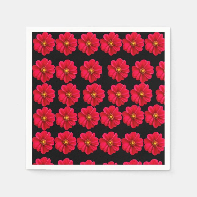rote Blume. Serviette (Vorderseite)