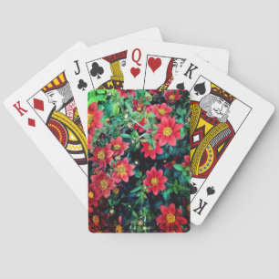 Rote Blume Spielkarten