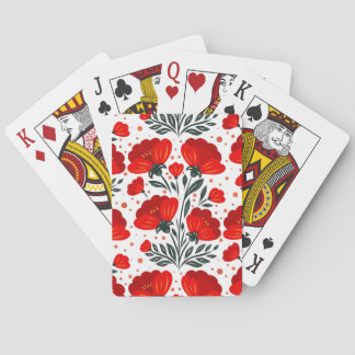 Rote Blume Spielkarten