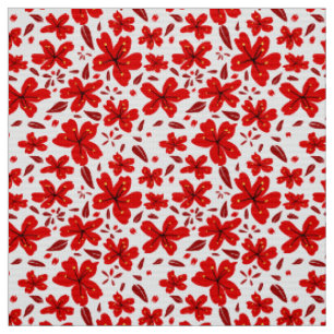 Rote Blume Stoff