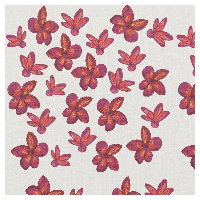 Rote Blume Stoff (Nahaufnahme)